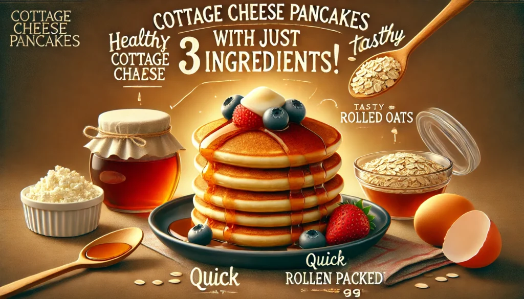 Cottage Cheese Pancakes with Just 3 Ingredients! 😍🔥