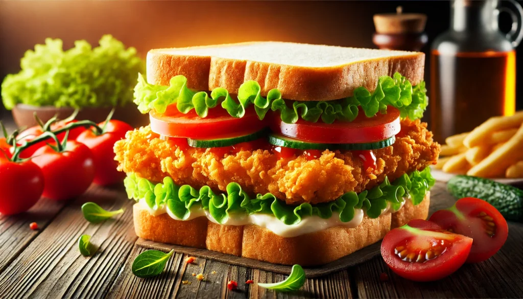This Crispy Chicken Sandwich with Fresh Veggies Is Fire