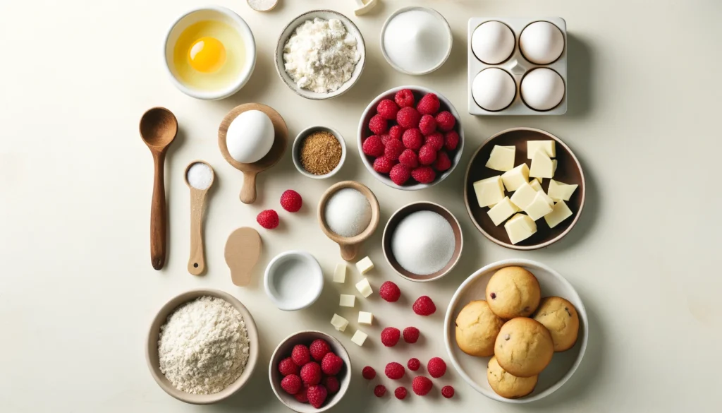 a group of different ingredients on a table for cookies