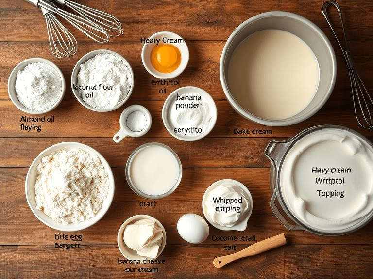 Ingredients - Low Carb Banana Cream Dream Layered Dessert Recipe