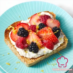 4-Ingredient Lemon-Berry Ricotta Toast